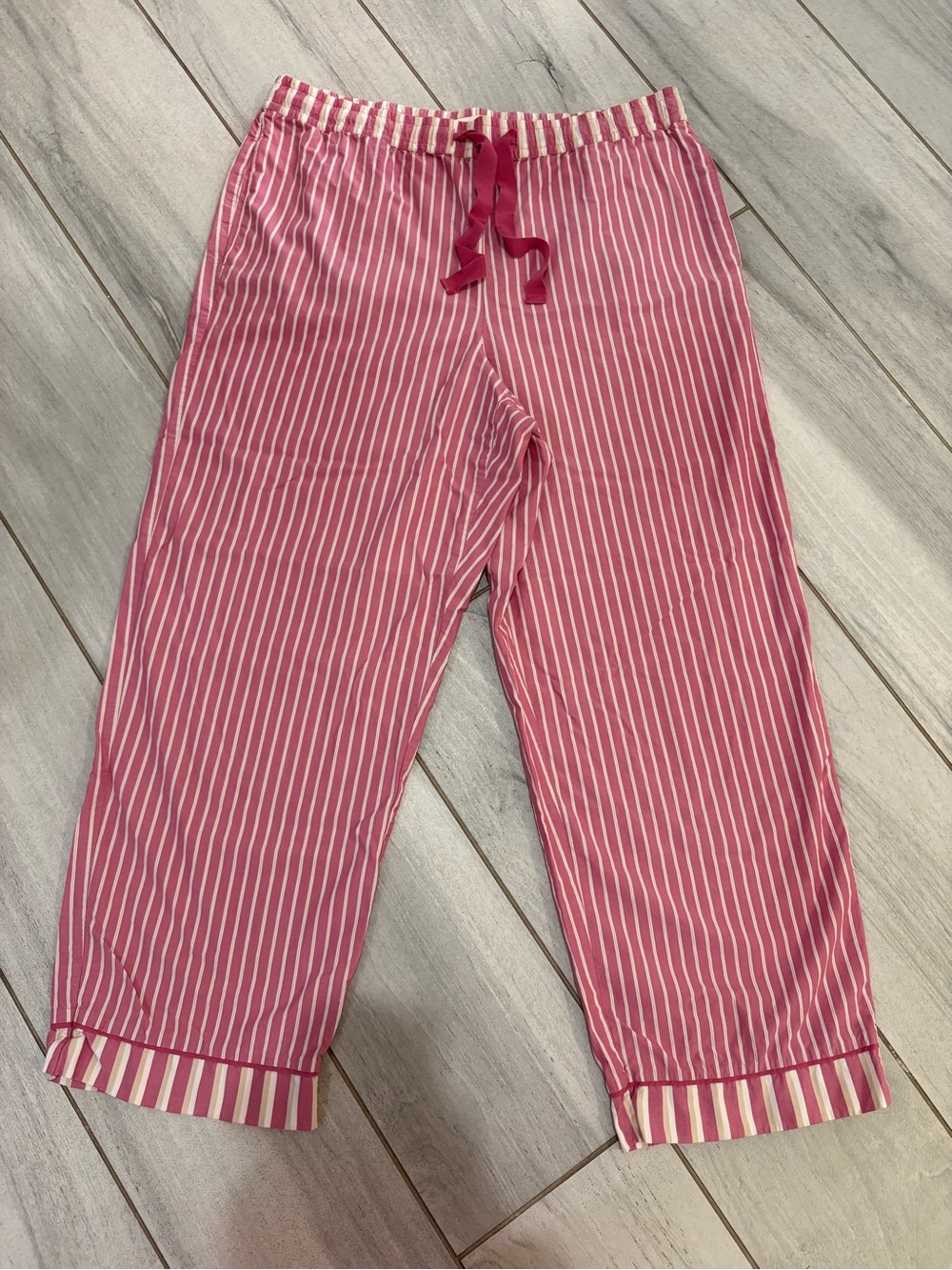 Women’s Pink Striped Pajama Pants - Soft Cotton Lounge Bottoms